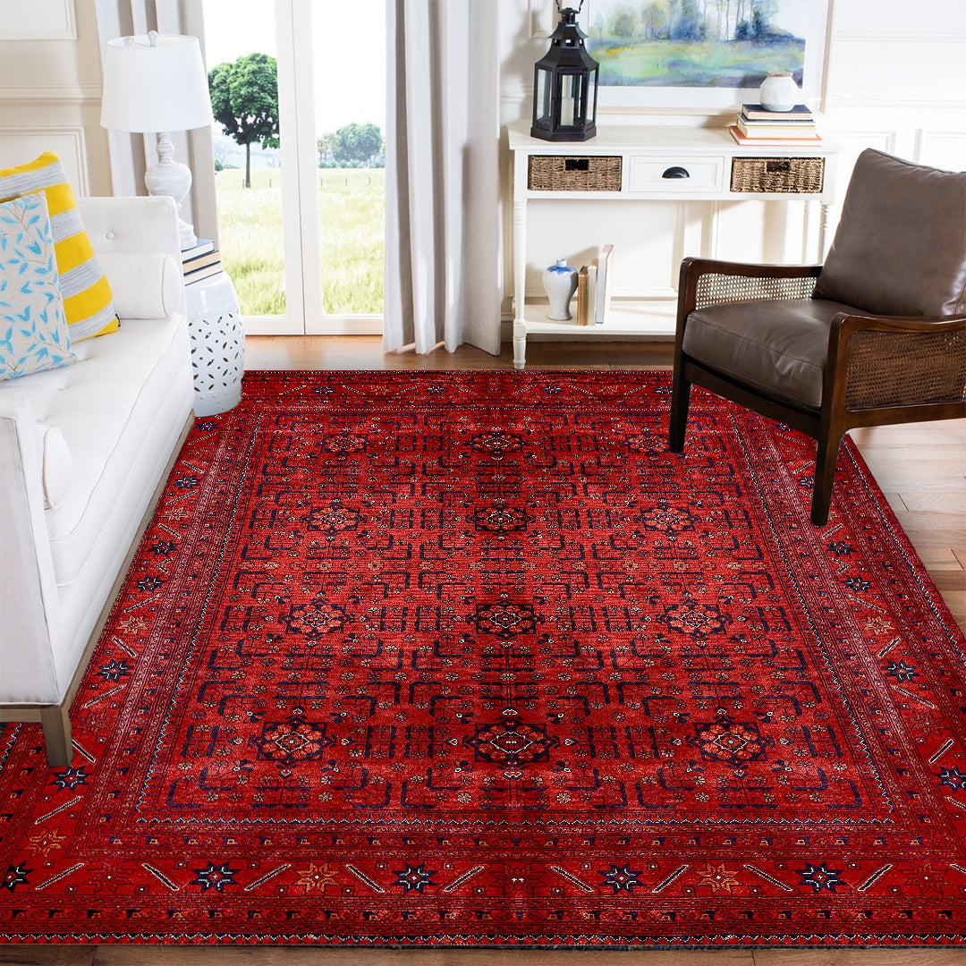 トルコのカーペット 60x90cm red no:101 Red - Turkiye Rug