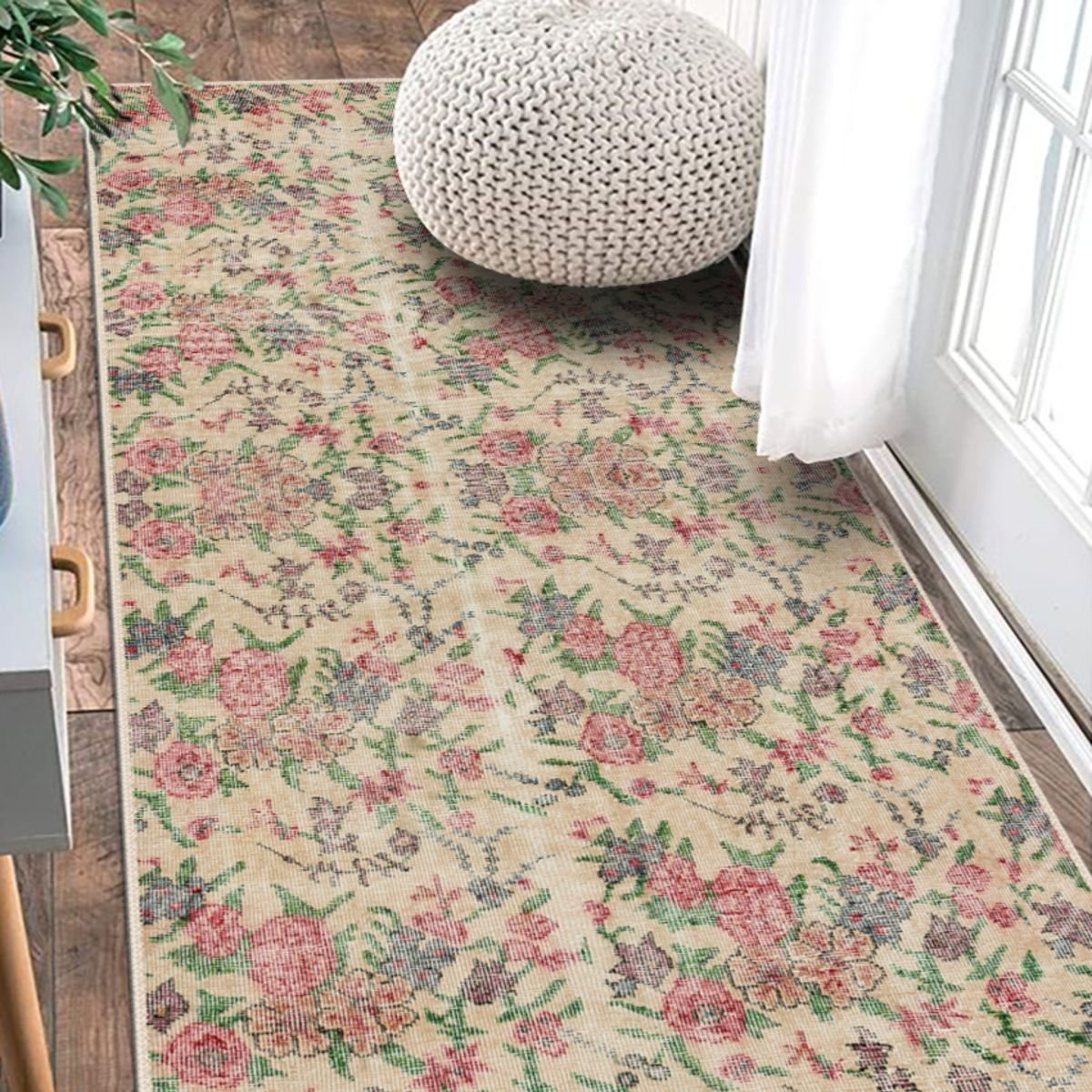 Oushak Vintage Style Rug - Antique Charm, Machine-Washable Custom 