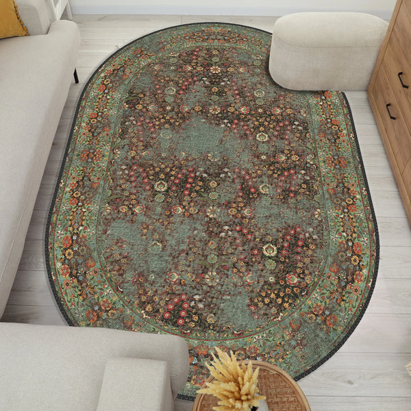 Heritage Style Green Rug