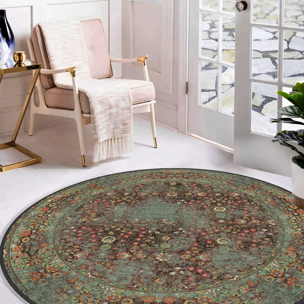 Heritage Style Green Rug