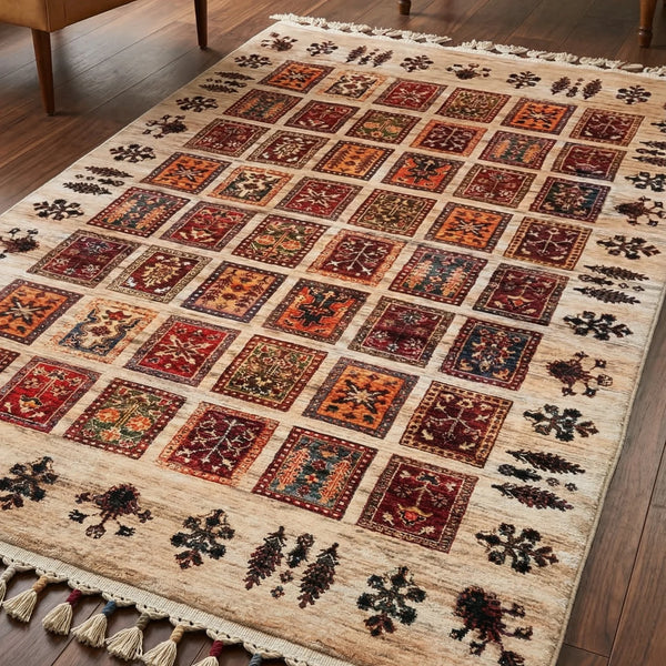 Ethnic Patchwork Bamboo Rug