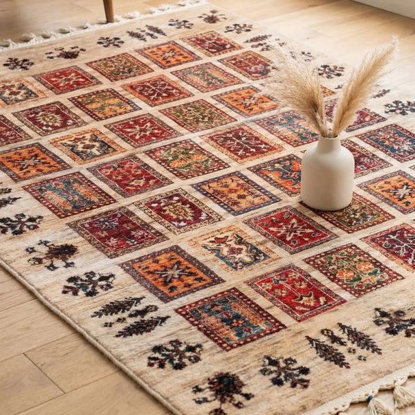 Ethnic Patchwork Bamboo Rug