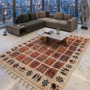 Ethnic Patchwork Bamboo Rug