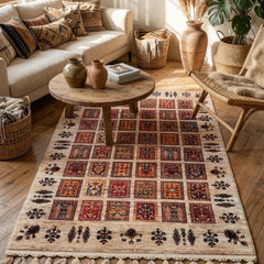 Ethnic Patchwork Bamboo Rug