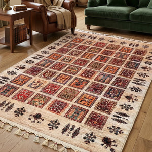 Ethnic Patchwork Bamboo Rug