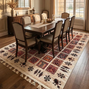 Ethnic Patchwork Bamboo Rug