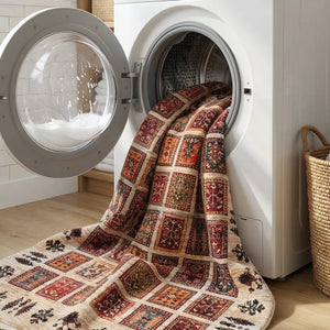 Ethnic Patchwork Bamboo Rug