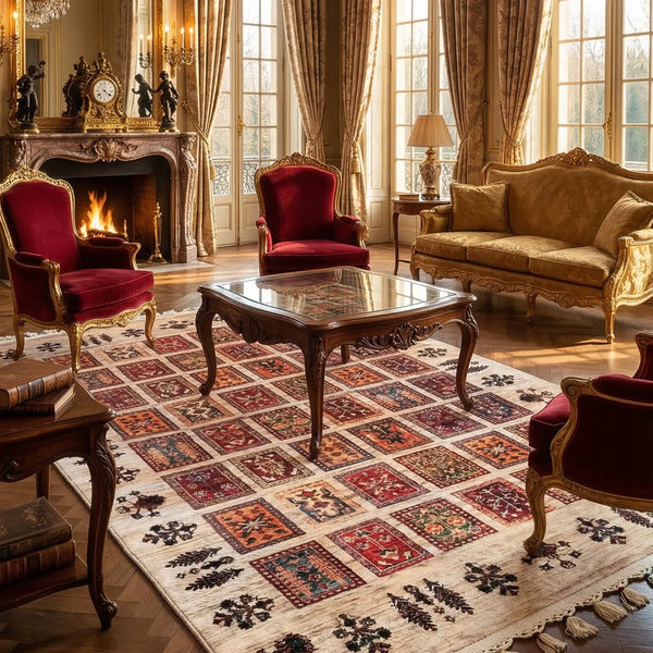 Ethnic Patchwork Bamboo Rug