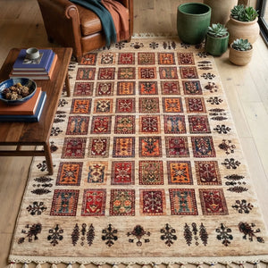 Ethnic Patchwork Bamboo Rug