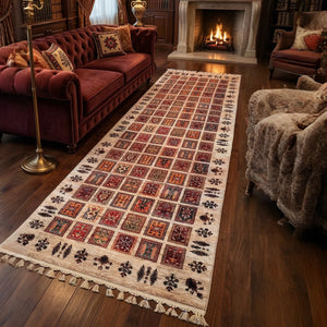 Ethnic Patchwork Bamboo Rug