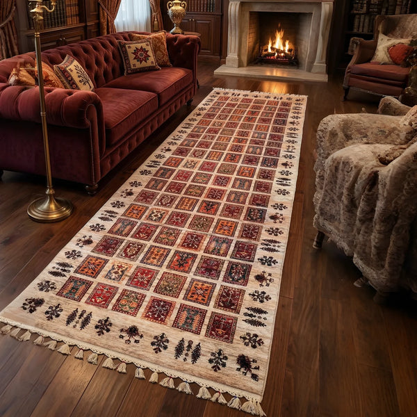 Ethnic Patchwork Bamboo Rug