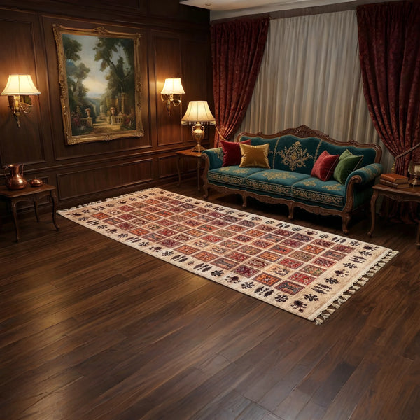 Ethnic Patchwork Bamboo Rug
