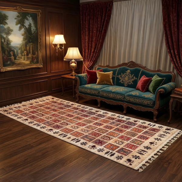 Ethnic Patchwork Bamboo Rug