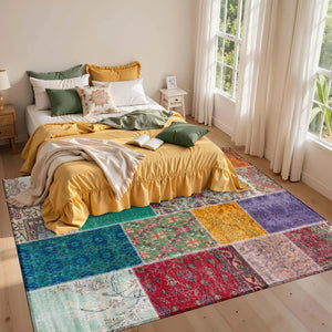 Artistic Patchwork Design Rug