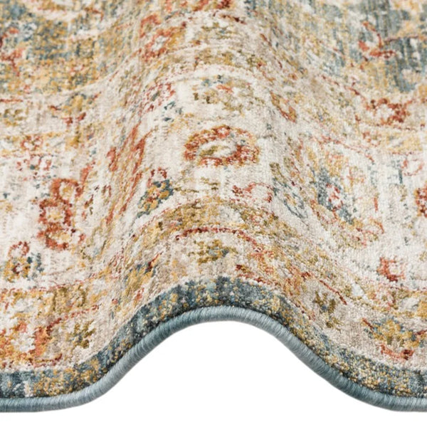 Soft Blue Traditional Rug