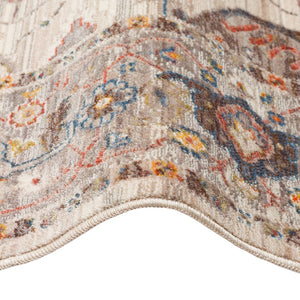 Soft Beige Ethnic Woven Carpet - PT 01