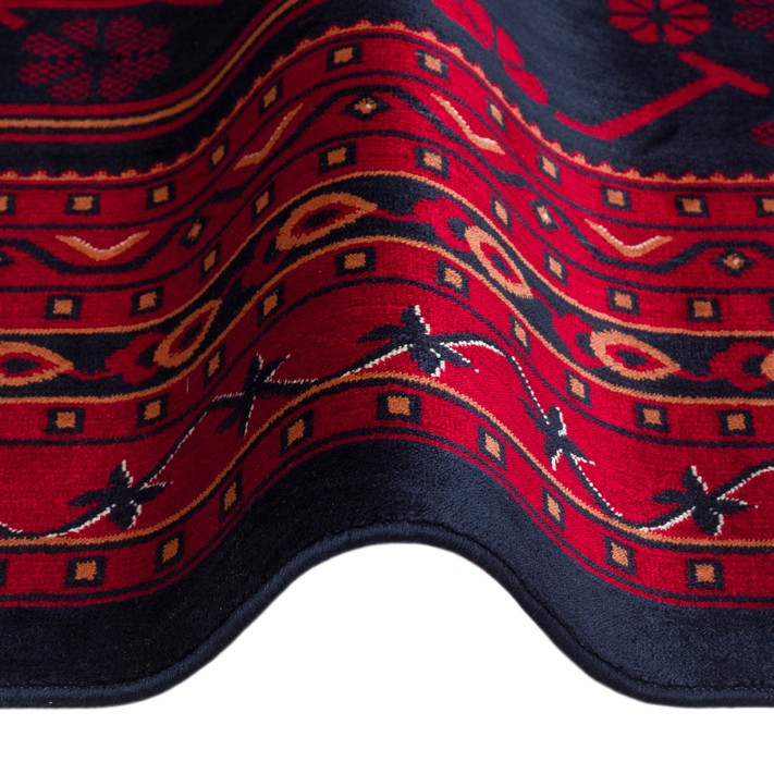 Traditional Crimson, Navy Rug