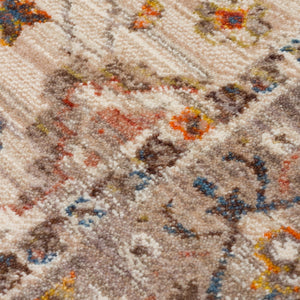 Soft Beige Ethnic Woven Carpet - PT 01