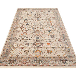 Soft Beige Ethnic Woven Carpet - PT 01