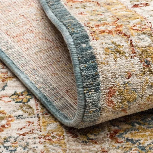 Soft Blue Traditional Rug