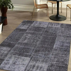 Grey Patchwork Rug