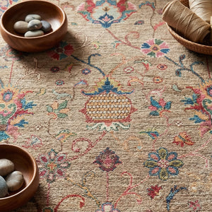 Elegant Beige Washable Rug