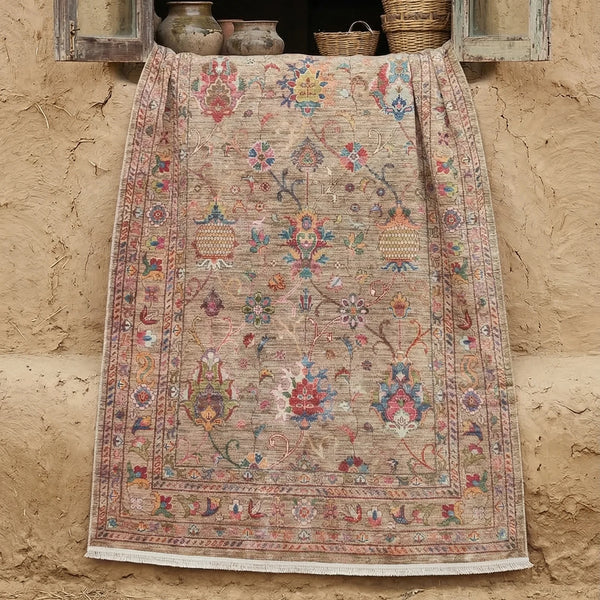 Elegant Beige Washable Rug