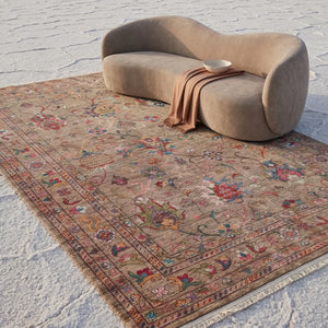 Elegant Beige Washable Rug