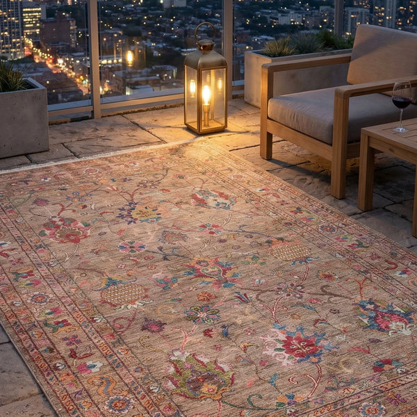 Elegant Beige Washable Rug