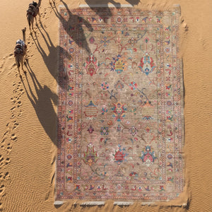 Elegant Beige Washable Rug