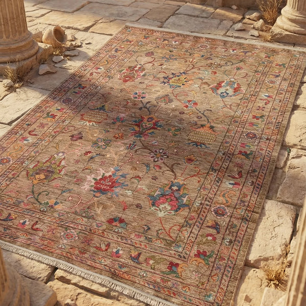 Elegant Beige Washable Rug