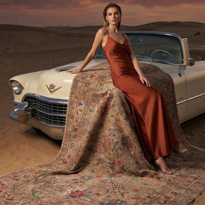 Elegant Beige Washable Rug