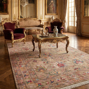 Elegant Beige Washable Rug