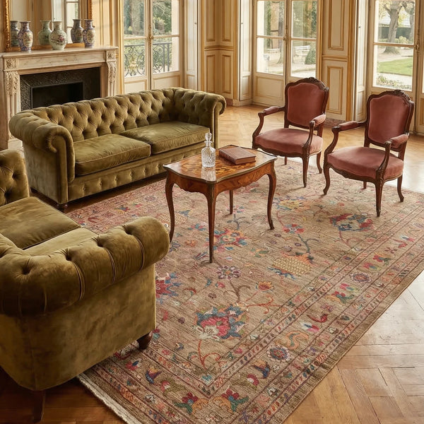 Elegant Beige Washable Rug