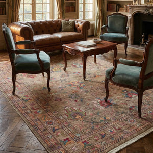 Elegant Beige Washable Rug