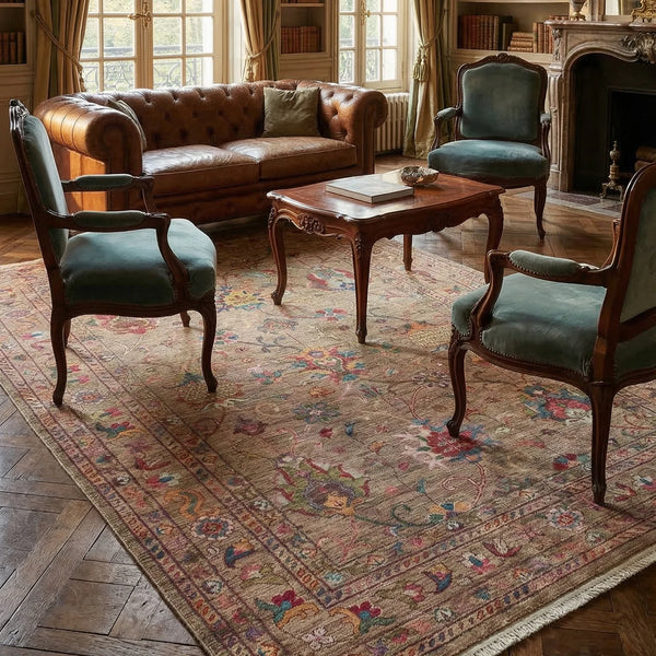 Elegant Beige Washable Rug