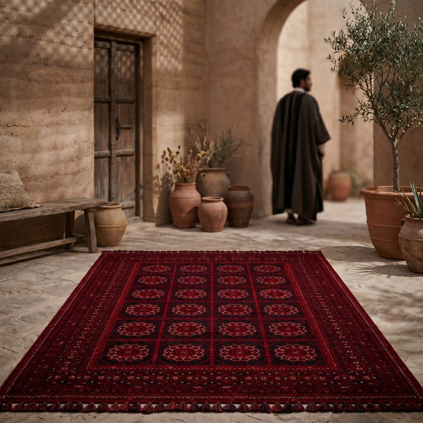 Turkmen Rose Woven Rug