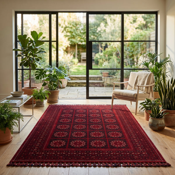 Turkmen Rose Woven Rug