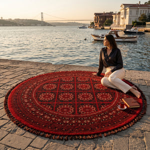 Turkmen Rose Woven Rug