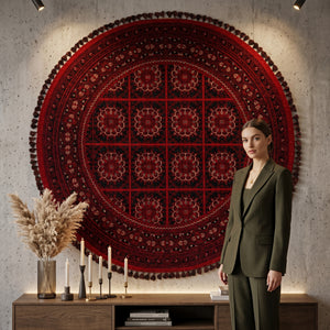 Turkmen Rose Woven Rug