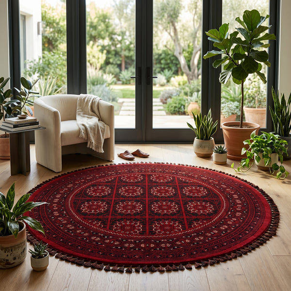 Turkmen Rose Woven Rug