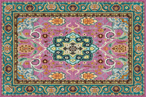 Bold and Beautiful: Handwoven Rug with Central Medallion Design