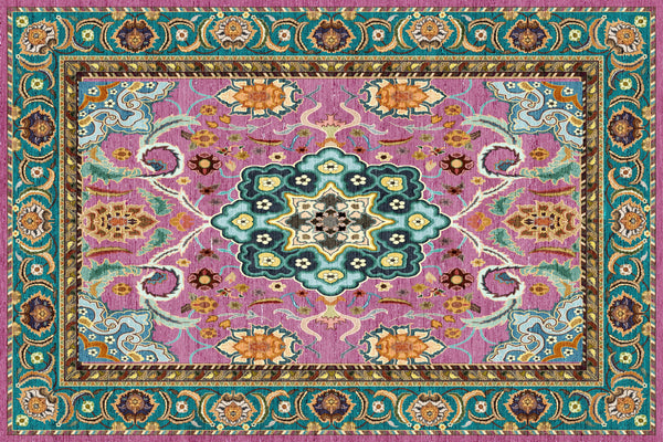 Bold and Beautiful: Handwoven Rug with Central Medallion Design