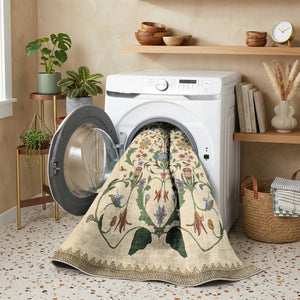 Cream Floral Pattern Rug