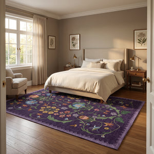 Purple Bloom Area Rug