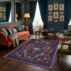 Purple Bloom Area Rug