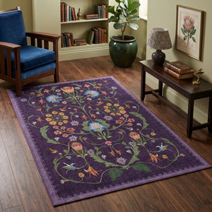 Purple Bloom Area Rug