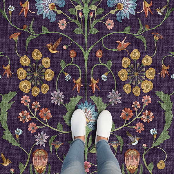 Purple Bloom Area Rug