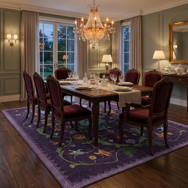Purple Bloom Area Rug