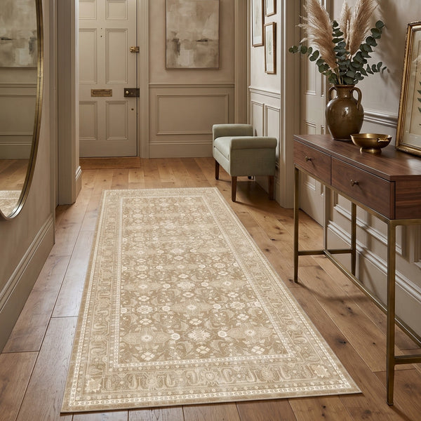 Sand Beige Ethnic Rug